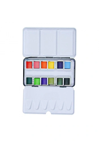 Lutart Taş Sulu Boya 12li Metal Kutu