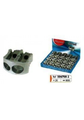 MAPED KLASİK METAL ÇİFT DELİKLİ KALEMTRAŞ 20Lİ