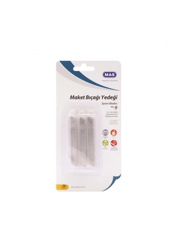 Mas 2573 Kartelada Küçük Maket Bıçağı Yedeği 30 Adet(Tüpte)