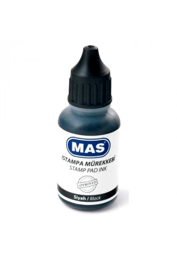 MAS 462 ISTAMPA MÜREKKEBİ 20ml SİYAH