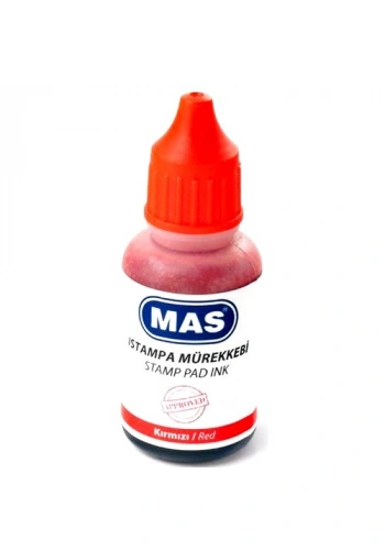 MAS 464 ISTAMPA MÜREKKEBİ 20ml KIRMIZI