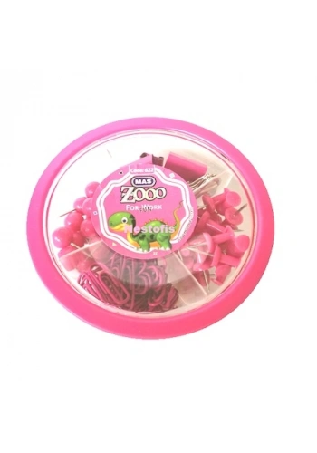 MAS 622 ZOO ATAŞ+KISKAÇ+HARİTA ÇİVİSİ SETİ PEMBE SET