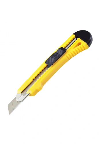 MAS A566 GENİŞ METAL AĞIZLI-YATAKLI PLASTİK GÖVDE MAKET BIÇAĞI BİLİSTER 18mm