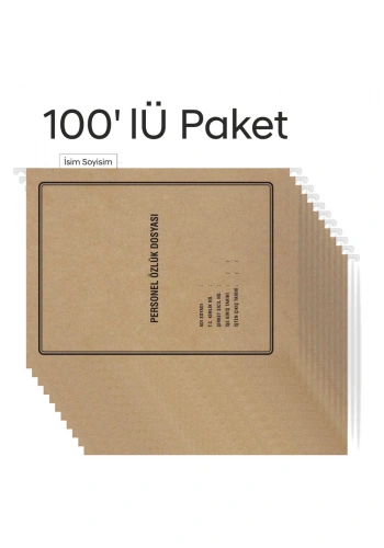 Metal Askılı Personel Özlük Dosyası 4 Yapraklı (100 lü Paket 4 Sayfa)