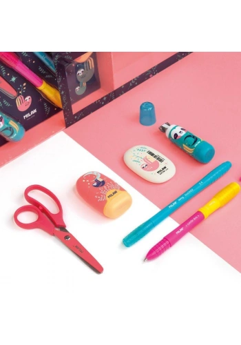 Milan Hediyelik Tükenmez ve Keçeli Kalem Makas Silgi Kalemtraş Şerit Düzeltici Set