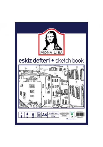 Mona Lisa Eskiz Defteri A4 120 gr 50 Yaprak BN05-4
