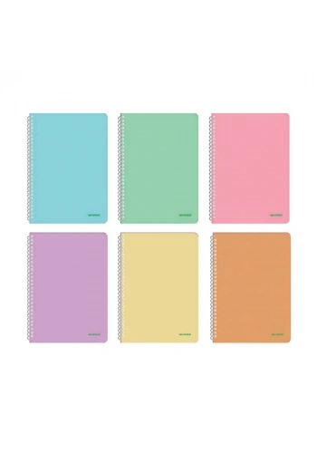 Mopak A4 Spiralli Pastel Kapak Defter 96 Yp Kareli