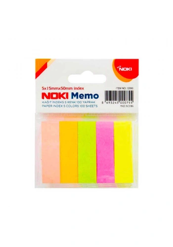 Noki 5 Renk Kağıt İndex 100 Yaprak 15 x 50 mm