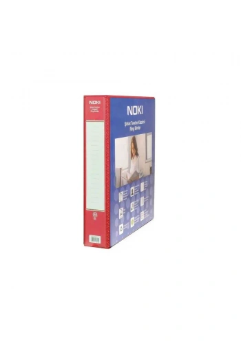Noki Klasör Plastik 4 Halkalı 3 cm Kırmızı