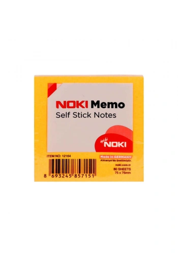 Noki Yapışkanlı Not Kağıdı 75x75 mm Memo Orange 80 Yaprak