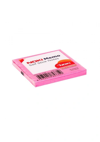 Noki Yapışkanlı Not Kağıdı 75x75 mm Memo Pembe 80 Yaprak