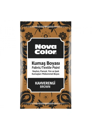 NOVA COLOR TOZ KUMAŞ BOYASI KAHVE 12 GR NC-905