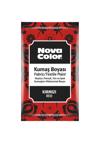 NOVA COLOR TOZ KUMAŞ BOYASI KIRMIZI 12 GR NC-901