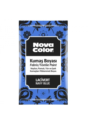 NOVA COLOR TOZ KUMAŞ BOYASI LACİVERT 12 GR NC-909