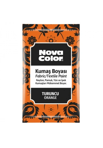 NOVA COLOR TOZ KUMAŞ BOYASI TURUNCU 12 GR NC-906