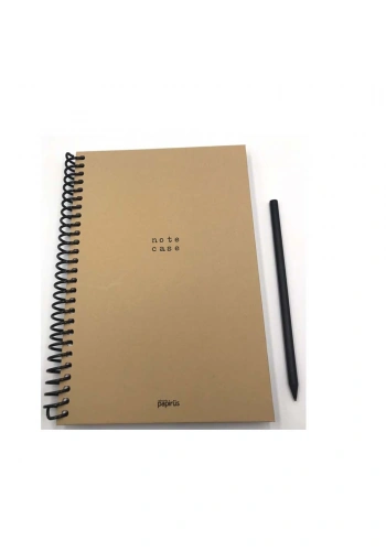 Papirüs Note Case Spiralli Sert Kapak 120yp 16x23cm Kareli Defter