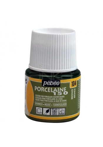 Pebeo Porcelaine 150 Fırınlanabilir Porselen Boyası (Metalik-Işıltılı) 104 Shimmer Bronze