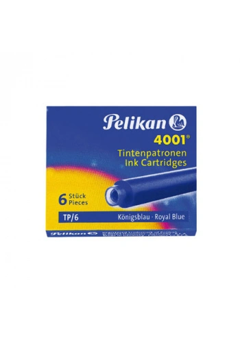 Pelikan 4001 Mavi Dolmakalem Kartuşu Küçük Boy (6 lı Paket)