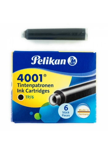 Pelikan 4001 Siyah Dolmakalem Kartuşu Küçük Boy (6 lı Paket)