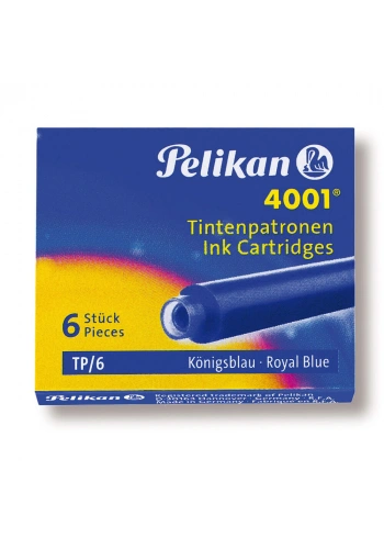 Pelikan Kartuş Serisi TP6X Dolma Kalem Kartuşu Mavi