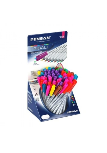 PENSAN 1003 TRIBALL RENKLİ TÜKENMEZ KALEM 60 LI ST