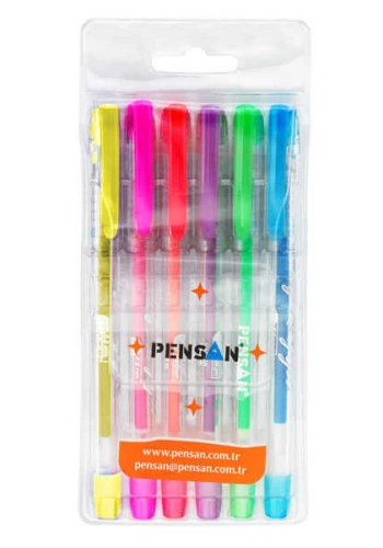 Pensan Jel Kalem 6lı Neon Renkler