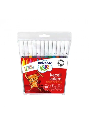 Pensan Keçeli Boya Kalemi 12 Renk