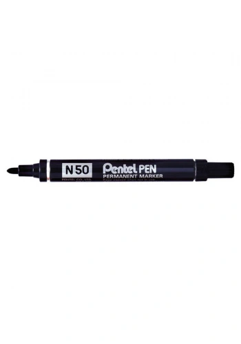 Pentel N50 Metal Gövde Yuvarlak Uçlu Markör Siyah