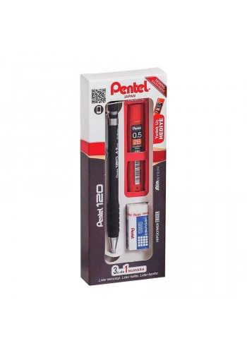 Pentel Versatil Kalem + Silgi + Min 3lü Set 0.5 mm
