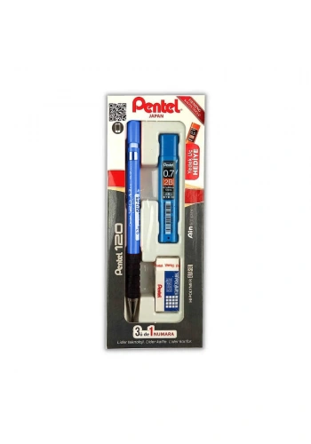 Pentel Versatil Kalem + Silgi + Min 3lü Set 0.7 mm A317-3CS
