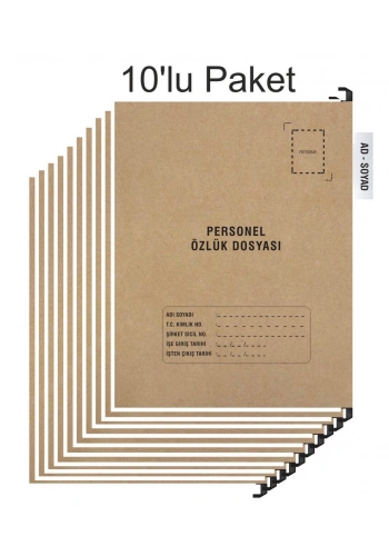 Personel Özlük Dosyası Tek Gözlü (Plastik Askılı 10 Adet)