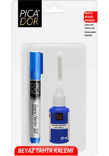 Picador 501 Doldurulabilir Tahta Kalem Seti Mavi