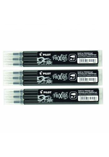PİLOT FRIXION SİYAH KALEM YEDEK 3 LÜ BLS-FR7-B-S3
