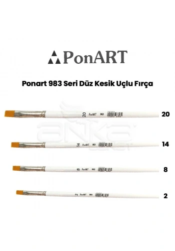 Ponart 983 Seri Düz Kesik Uçlu Fırça
