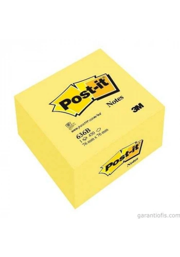 Post-it 636B Kanarya Sarısı Küp Not Kağıdı (76x76mm - 450 Yaprak)