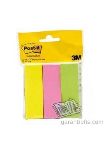 Post-it 671/3 Not Sayfa İşareti (3 Neon Renk)