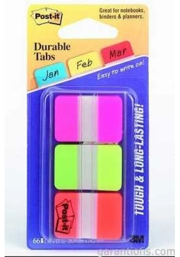 Post-it 686-PGO Yapışkanlı Sert Seperatör (3 Renk x 22 Adet)