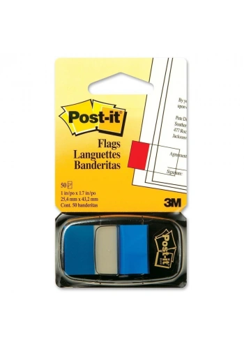 Post-it İndex 680 Yapışkanlı Sayfa İşaret Bandı Mavi