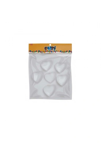 Puti Köpük Kalp 6,5cm 5008