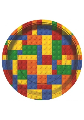 Renkli Küpler Yuvarlak Tabak 8 Adet