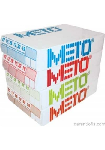 Renkli Orjinal Meto Etiketleri (2 Numara - 42 li Paket)