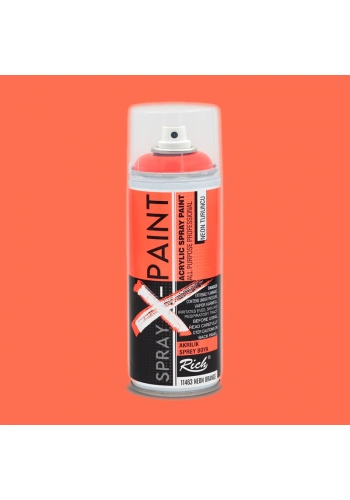 Rich Spray X-Paint Akrilik Sprey Boya 400ml Neon Turuncu