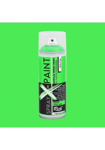 Rich Spray X-Paint Akrilik Sprey Boya 400ml Neon Yeşil