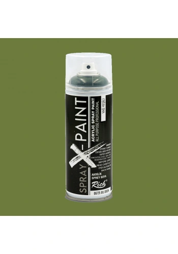 Rich Spray X-Paint Akrilik Sprey Boya 400ml Yağ Yeşili