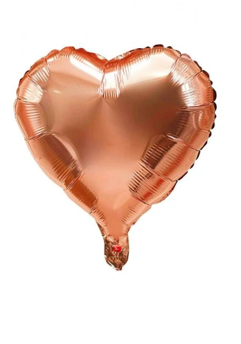Rose Gold(pembe  altın ) kalp folyo balon (45 cm )