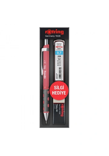 Rotring Tikky 0.7 mm Min Silgi 3lü Gül Kurusu Rengi Okul Seti