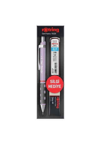 Rotring Tikky 0.7mm Min Silgi 3lü Lila Okul Seti