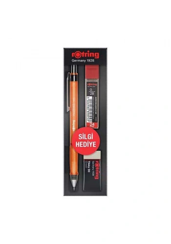 Rotring Visuclick Versatil+Min+Silgi 3’lü Okul Seti- 0.5 mm Turuncu