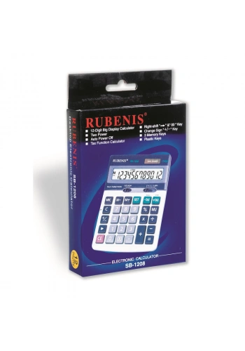 RUBENIS SB-1208 MASA TİPİ HESAP MAKİNESİ 12 HANE