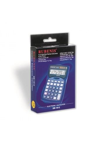 RUBENIS SB-1812 MASA TİPİ HESAP MAKİNESİ 12 HANE